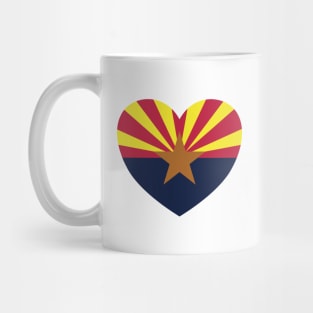 Arizona Flag Heart Mug